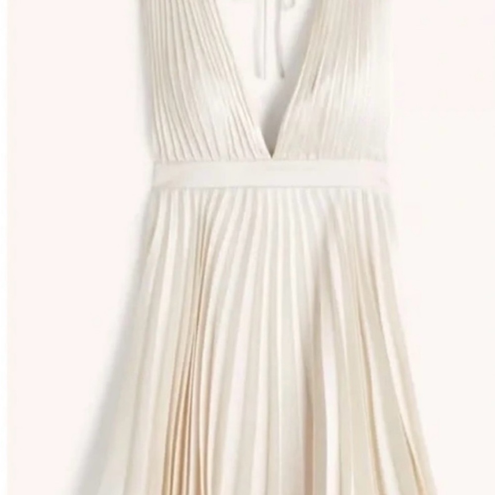 Abercrombie & Fitch Cream Backless Dress